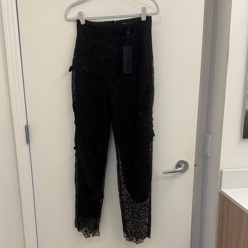 Fashion Nova Black Embroidered Pants